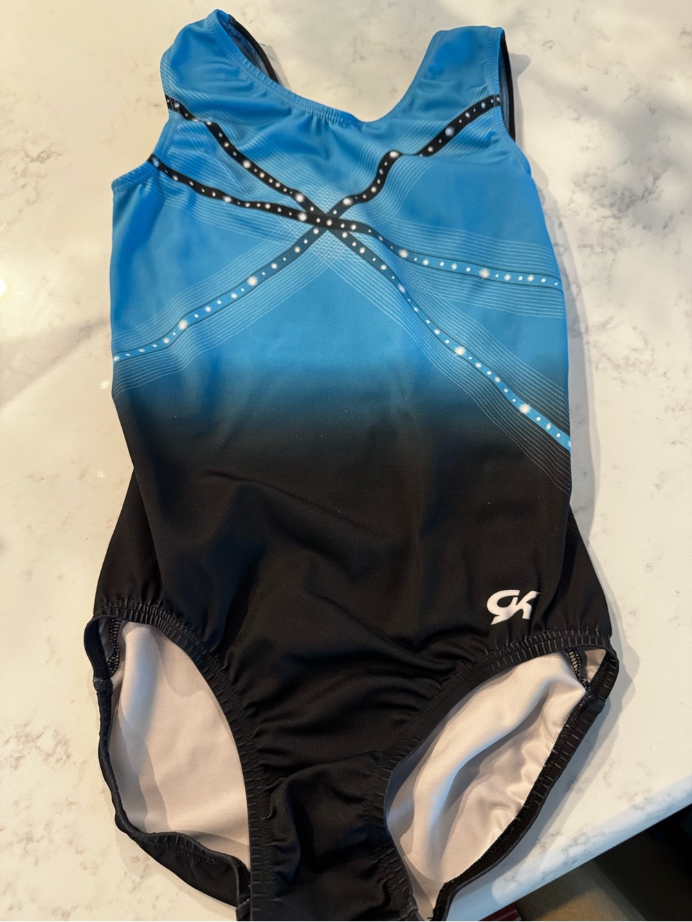 GK Girls Blue and Black Ombre Leotard